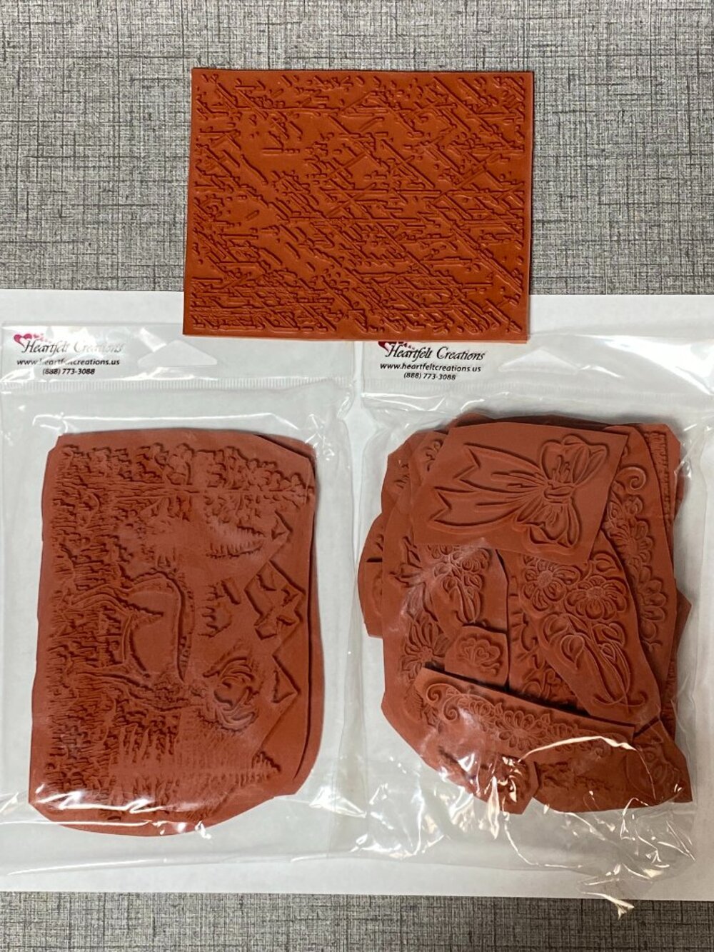 NEW HEARTFELT CREATIONS Rubber Cling Stamps Mixed Theme NEW OLD STOCK 18pc Lot